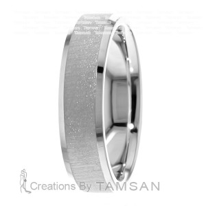 6mm Beveled Edge Wedding Ring