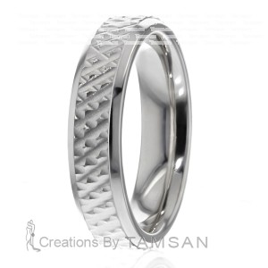 5mm  Diamond Cut Wedding Ring