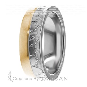 7mm Carved Wedding Ring