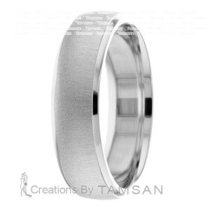 5mm Wide Diamond Cut Wedding Ring