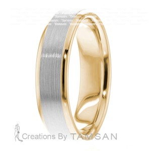 6mm Beveled Edge Wedding Bands