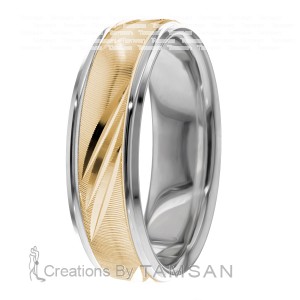 7mm Diamond Cut Wedding Ring