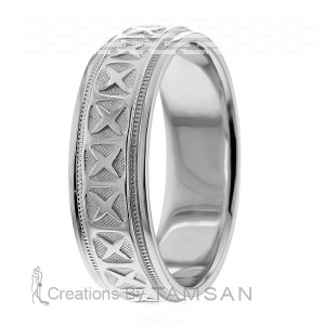 7mm Fancy Carved Milgrain Ring