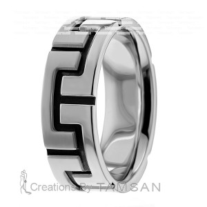 Modern Carved 6.5mm Ring