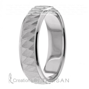 6mm Knurled Wedding Ring