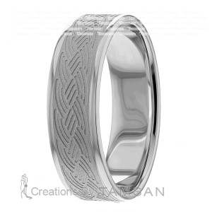 7mm Carved Wedding Ring