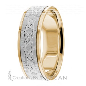 7mm Pattern Wedding Bands