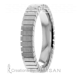 4mm Diamond Cut Wedding Ring