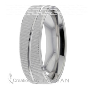 6mm Knurled Wedding Ring