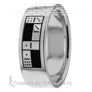 7.5mm Dominos Wedding Ring