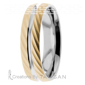 6mm Diagonal Textured Ring