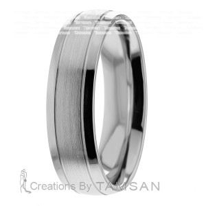 5mm Wide Diamond Cut Wedding Ring
