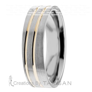 6mm Diagonal Wedding Ring