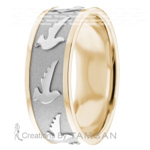 7mm Doves Wedding Ring