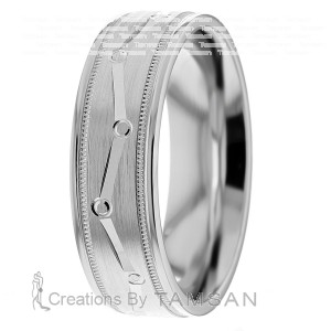 6mm Diamond Cut Wedding Ring