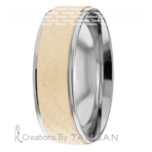 6mm Wide Textured Wedding Ring