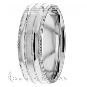 Milgrains 7mm wide Wedding Ring