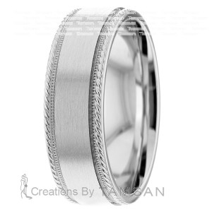 Rope Inspired 6mm Wedding Ring