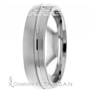 Diamond Cut Wedding Ring DC8480