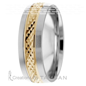  7mm Knurled Wedding Ring