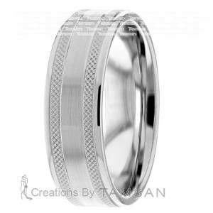 Diamond Cut Wedding Ring DC8488