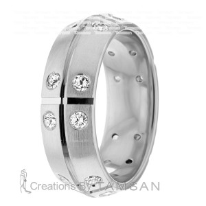 Diamond Wedding Band 6mm 0.6 Ctw.