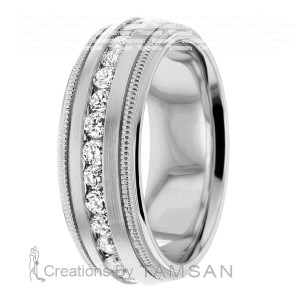 Diamond Wedding Band 8mm 1.12 Ctw.