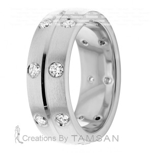 Diamond Wedding Band 7mm 0.6 Ctw.