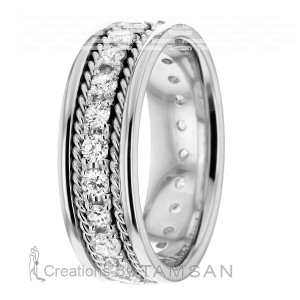 Diamond Wedding Band 8mm 1.12 Ctw.