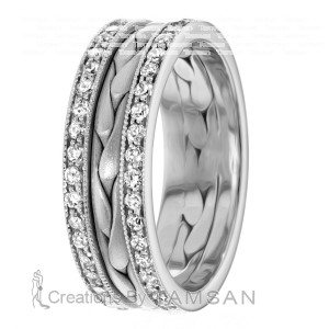 Diamond Wedding Band 8mm 1.05 Ctw.