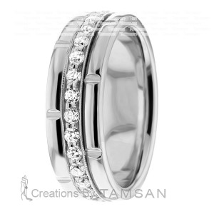 Diamond Wedding Band 7.5mm 1.12 Ctw.