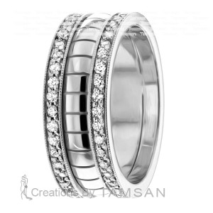 Diamond Wedding Band 8mm 1.05 Ctw.