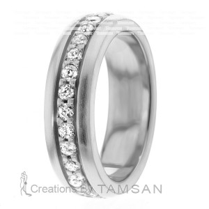 Diamond Wedding Band 6mm 0.99 Ctw.