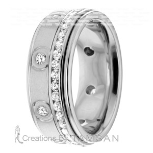 Diamond Wedding Band 7.5mm 1.02 Ctw.