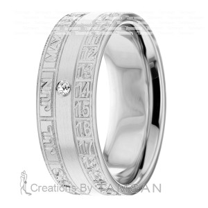Diamond Wedding Band 8mm 0.02 Ctw.
