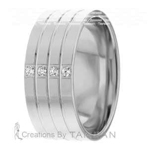 Diamond Wedding Band 8mm 0.08 Ctw.