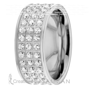 Diamond Wedding Ring 6mm Wide 1.80 Ctw.