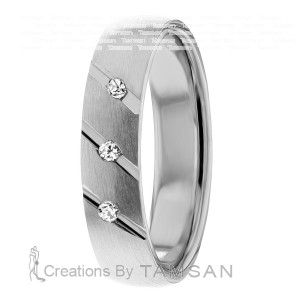 Diamond Wedding Ring 5mm Wide 0.05 Ctw.