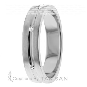 Diamond Wedding Ring 5mm Wide 0.05 Ctw.