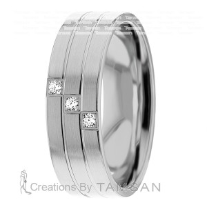 Diamond Wedding Ring 6mm Wide 0.05 Ctw.