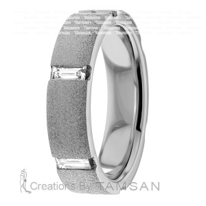 Diamond Wedding Ring 4mm Wide 0.84 Ctw.