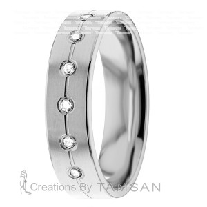 Diamond Wedding Ring 5mm Wide 0.12 Ctw.