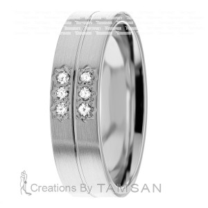 Diamond Wedding Ring 5mm Wide 0.09 Ctw.