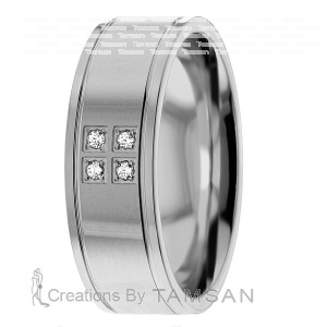 Diamond Wedding Ring 6.5mm Wide 0.06 Ctw.