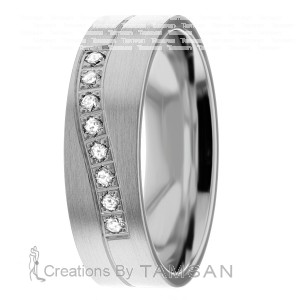 Diamond Wedding Ring 6mm Wide 0.40 Ctw.