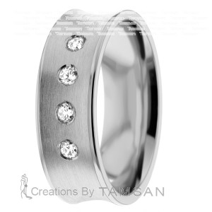 Diamond Wedding Ring 6mm Wide 0.12 Ctw.