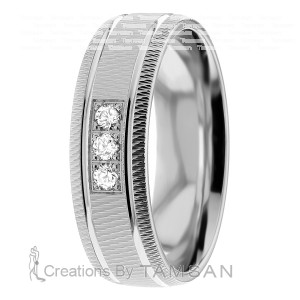 Diamond Wedding Ring 6mm Wide  0.18 Ctw.