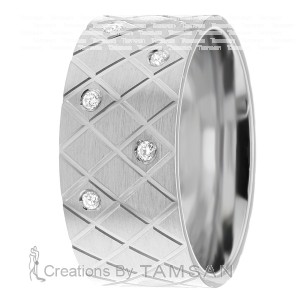 Diamond Wedding Band 10mm 0.1 Ctw.