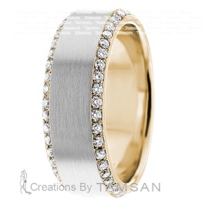 Diamond Wedding Band 8mm 0.96 Ctw.