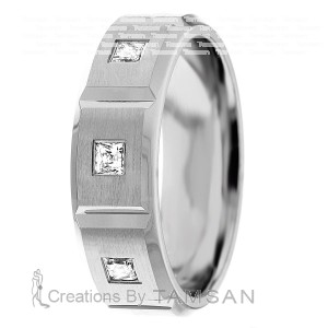 Diamond Wedding Band 7mm 0.8 Ctw.